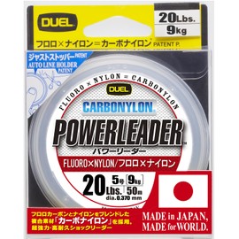 DUEL HARDCORE CARBON NYLON LINE 20Lbs. HARDCORE POWERLEADER CN 50m 20Lbs. Clear H3328