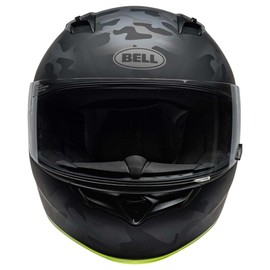 BELL Qualifier Full-Face Motorcycle Helmet (Matte Stealth Hi-Vis/Camo - X-Large)