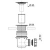 Wirquin Tourbillon 30723171 Shower Drain D60 Grille ABS Chrome Grey