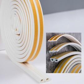 3-Type Door Weatherstrip: Draft Blocker, Gap Filler & Noise Reduction Draft Blocker Type 2.I / White 15ea