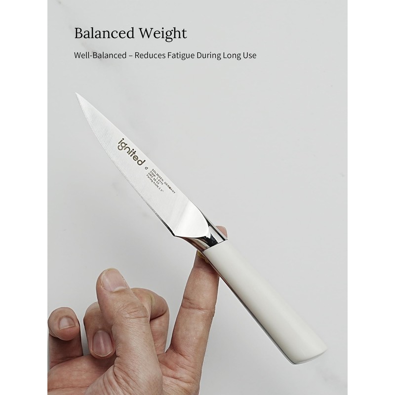 IGNITED CUTLERY 3.5 Inch Paring Knife – German Stainless Steel,