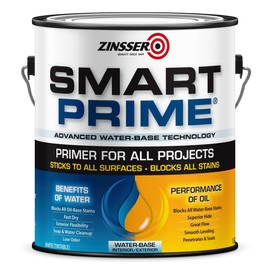 Zinsser 249729 Smart Prime Water-Base Universal Primer, Gallon, White