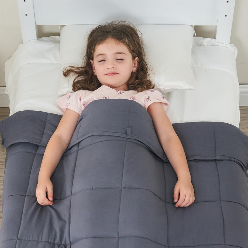 yescool Kids Weighted Blanket (3 lbs, 36" x 48", Grey)