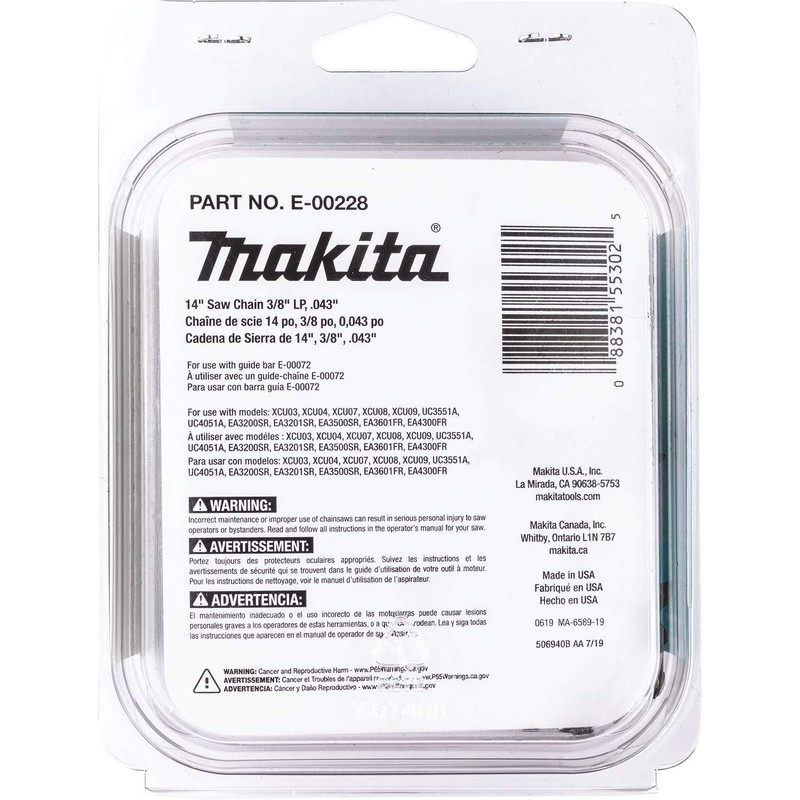 Makita E-00228 14" Saw Chain, 3/8” LP.043”