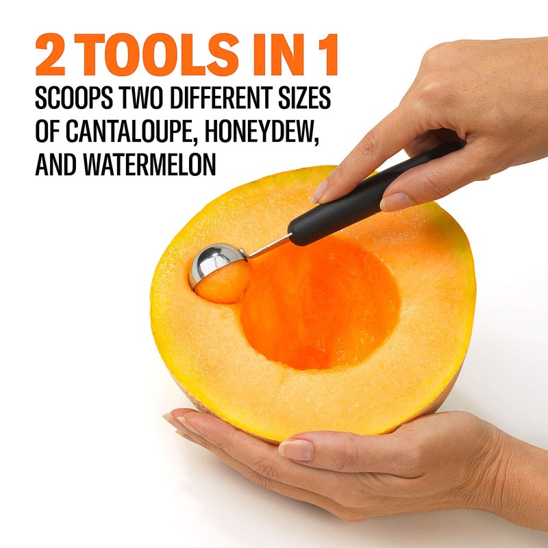 GoodCook Touch Stainless Steel 2-in-1 Melon Baller and Fruit and