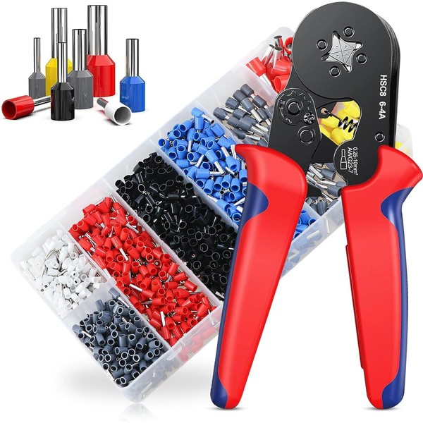 Kit de Terminales para Cables con Pinza Alicate Crimpadora de