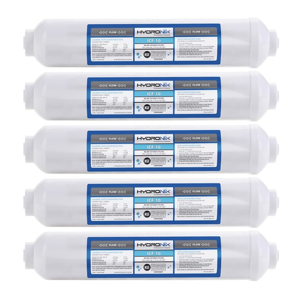 5 Pack - Hydronix ICF-10 Reverse Osmosis Post Polishing, Fridge
