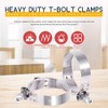Hilitchi Hilitchi 2Pcs Stainless Steel T-Bolt Clamps with Rounded Band