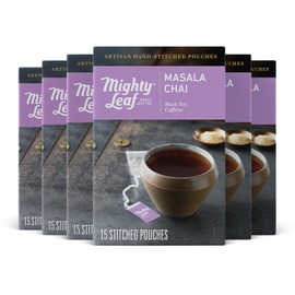 Mighty Leaf Tea, Herbal Whole Leaf Tea Bags - Wild Berry Hibiscus - Caffeine Free - Blended with Elderberry, Blueberry & Strawberry Flavors - 90 Count (6 Boxes of 15 Tea Bags)