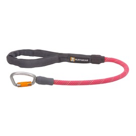 RUFFWEAR Knot-a-Long Short Dog Lead, No Pull 0.7m Dog Leash with Padded Handle, Lightweight & Heavy Duty Dog Lead, Anti Tangle & Anti Pull Dog Training Lead, Secure Locking Carabiner, Fireweed Pink