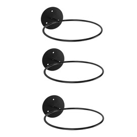 Cabilock Metal Ball Holder Rack Display: Soccer Basketball Volleyball Rugby Soccer Display Stand Flower Pot Hanging Ring 3 Pieces