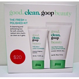 Good Clean Goop Beauty Kit Juice Cleanser & Fruit Facial Exfoliating Scrub New
