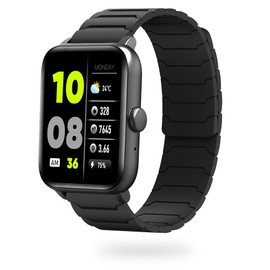 LYSANDRA Magnetic Watchband Compatible with 3Plus Callie Band, Silicone Sport Strong Magnet Strap for 3Plus Mega/Vibe Plus/Vibe+/Vibe Lite/Vibe Pro/Vibe Lite BT/Cruz Smartwatch (Black)