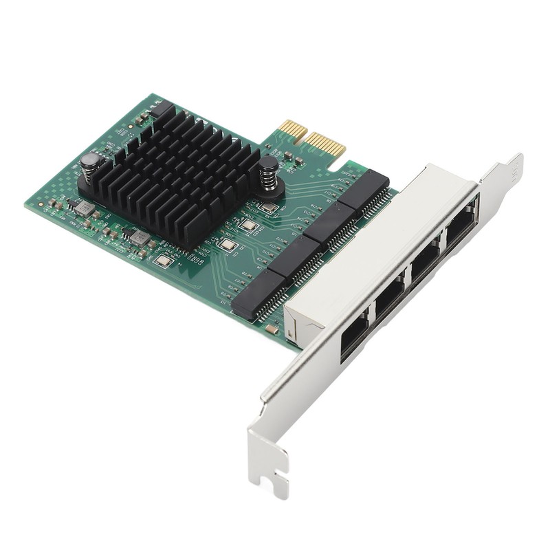 PCIe X1 Network Card 4 RJ45 Port 1000M High Speed