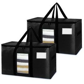 Thick PEVA Storage Bag, Large Capacity, 28.7 x 13.8 x 15.0 inches (73 x 35 x 38 cm), Waterproof, Mildew, Compressible, Travel, Clothing, Comforter, Moving, Camping, Compact