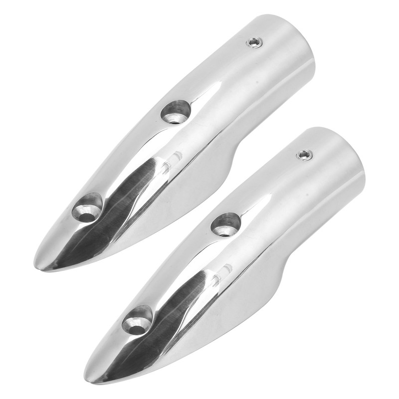 2pcs 7/8in Handrail End 316 Stainless Steel Anti Corrosion Accessory