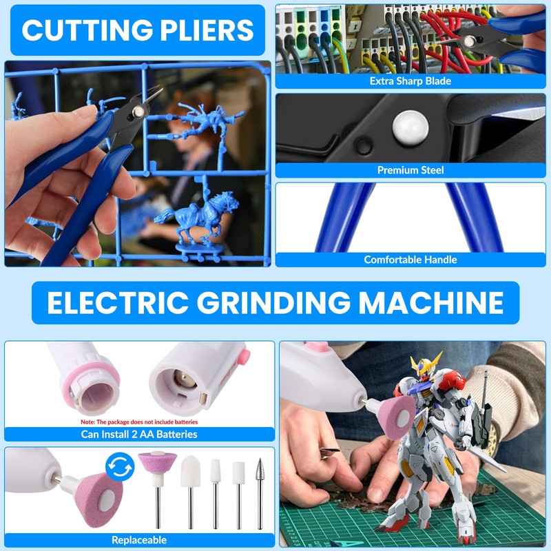 Gundam Tool Kit, 82 Pcs Professional Model Tool Kit for
