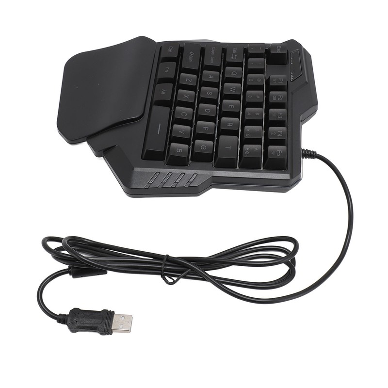One Handed Gaming Keyboard 7 Color RGB Backlight Ergonomic 35