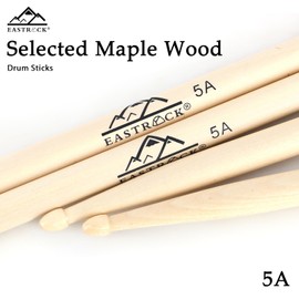 EASTROCK 5A Drum Sticks 2 Pairs Maple Drumsticks for Kids Adults Drummers