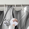 ZCHOMI Grey Striped Shower Curtain Modern Abstract Black White and