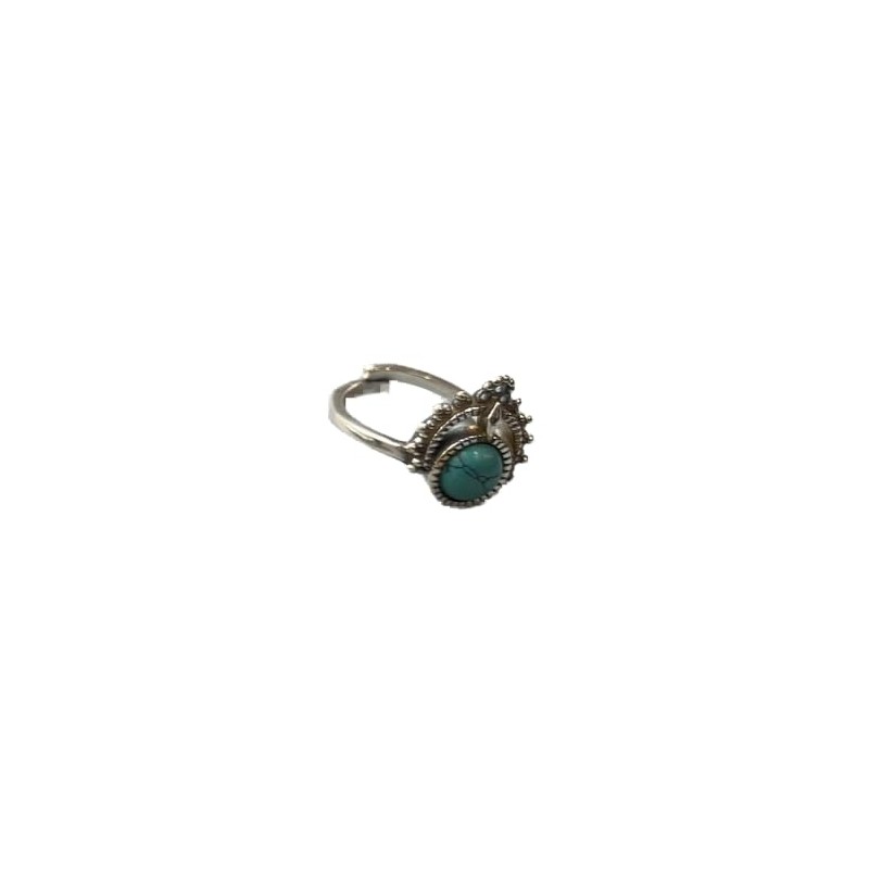 VIE Vintage Bali Sphere Ring, Turquoise