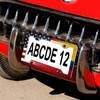 2PCS Premium Vintage USA and Colombia Flag License Plate Frames,