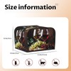 DXTKWL Toaster Cover 4 Slice Red Wine Glass Grapes Waterproof