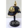 THORINSTRUMENTS Prussian Balck Leather PICKELHAUBE German Officer Helmet Black