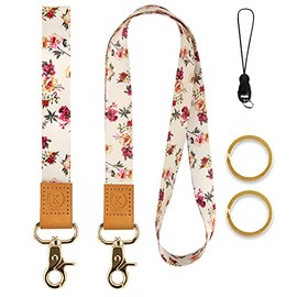 Lanyard for Keys, Cute Neck & Wrists Lanyard Keychain Set for ID Badges Holder, Key Chain Car Keys, Wallet For Teacher, Girls, Women, Men, Popular Color Choices, Ultra Soft, Durable Polyester