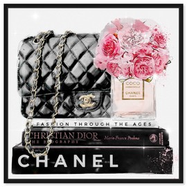 The Oliver Gal Artist Co. Fashion and Glam Wall Art Canvas Prints 'Elegant Essentials Paris' Handbags Home Décor, 12 in x 12 in