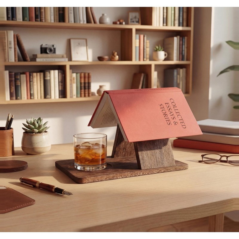 SiliFine Wooden Book Stand for Reading Rest Triangle Book Holder