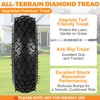 (2 Pack) 4.10/3.50-4 Tire and Wheel, 10-Inch Pneumatic Tire (Black)