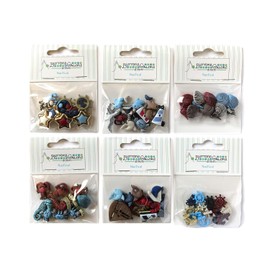 Buttons Galore - Juego de 6 botones náuticos surtidos para costura y manualidades