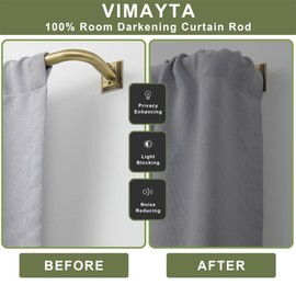 Vimayta Wrap Around Curtain Rod for 28 to 129 Inches Window, Splicing Structure, 1 Inch Room Darkening Blackout Curved Drapery Rods with Heavy Duty Alloy Bracket, Wall&Ceiling Mounted, Antique Bronze