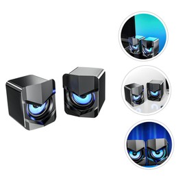 Gatuida 2pcs Compact Multimedia Speakers for Desktop and Laptop USB Powered Audio for Home Office and School Use Enhanced Sound Non-delay Playback Upgrade Version