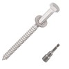 8-Sets 3/8 x 5 Hex Head Lag Screws & Flat