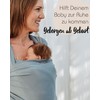 Hoppediz Elastic Baby Sling from Birth, Curry 4.60 m