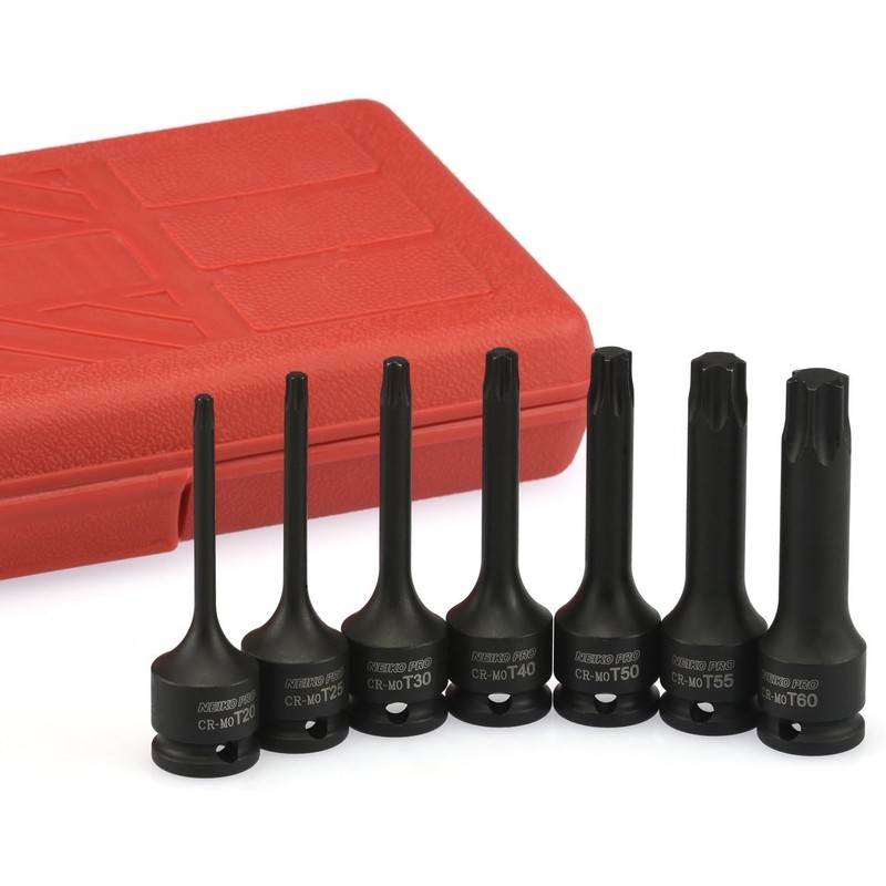 NEIKO 01132B - Juego de llaves de destornillador Torx Star