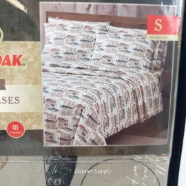 Mossy Oak 2 Pack Standard Pillowcases 20 x 30” Beige Fish Salmon Cabin Lodge New