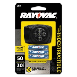 Rayovac DIYHL3AAAB Virtually Indestructible LED Headlight 3 AAA Black