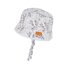 Sterntaler Unisex Children's Reversible Fishing Hat Safari Animals Children's Hat, White