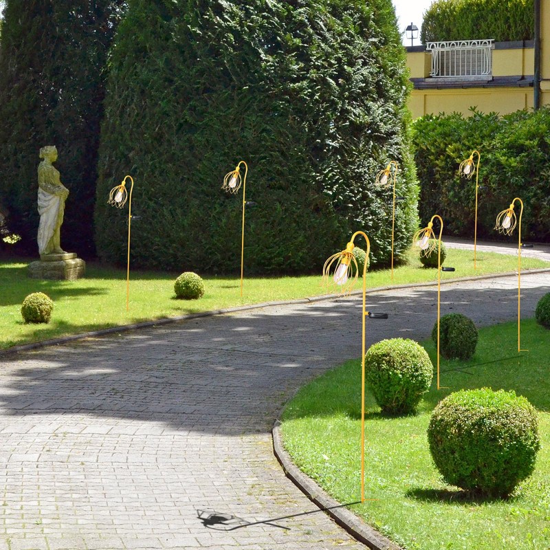 Solar Lights Outdoor Decorative Solar Wire Metal Flower Yard Stake