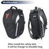 MOTOCENTRIC Motorcycle Tail Bag, 25L-38L Waterproof Helmet Backpack, Universal Fit,