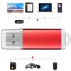 USB Flash Drive Transparent Cover Red Portable Storage Memory Stick