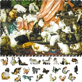 Wooden Jigsaw Puzzle for Adults - Uniquely Shaped Pieces - Made in The USA by FoxSmartBox - 350 Pieces - My Wife's Lovers