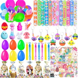 CHOOHC 122pcs Easter Eggs Party Favors Fillers,Easter Basket Bunny Stuffers Fidget Toys, Easter Eggs Fillers,Bunny-Themed Gift Goodie Bags