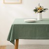 ATsense Tablecloth, green, linen look, 100% washed cotton, square, 140