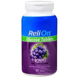 ReliOn Glucose Tablets Bundle of Fruit Punch, Tropical Fruit, Grape, Orange, and Raspberry