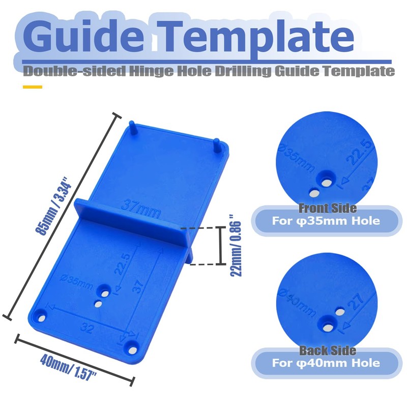 Mesee Hinge Jig Drill Bits Set 35mm Forstner Bit with