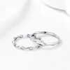 KAZITSAN 2pc Stainless Steel Rings for Women Fashion Plain Band